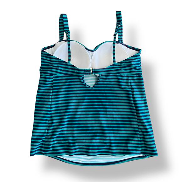 Motherhood Beach Bump Green Black Tankini‎ Set Swim suit Size XL Beach Vacation - Picture 6 of 13